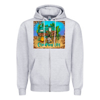 Heather Grey camping life tumbler Zipper Hoodie - BarkalooDesign