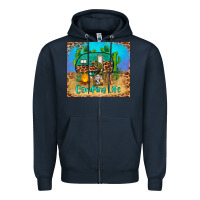 Navy camping life tumbler Zipper Hoodie - BarkalooDesign