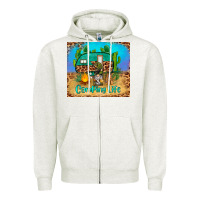 Oatmeal Heather camping life tumbler Zipper Hoodie - BarkalooDesign