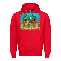Red camping life tumbler Zipper Hoodie - BarkalooDesign