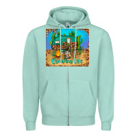 Seafoam camping life tumbler Zipper Hoodie - BarkalooDesign