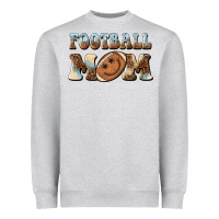 Football Mom Football Smiley Face Heavyweight Sweatshirt | Teevron