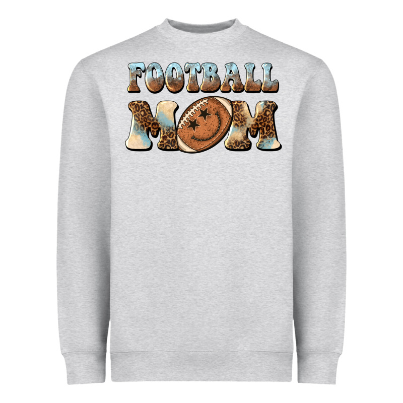 Football Mom Football Smiley Face Heavyweight Sweatshirt by BarkalooDesign | Teevron