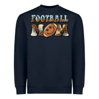 Navy football mom football smiley face Heavyweight Sweatshirt - BarkalooDesign