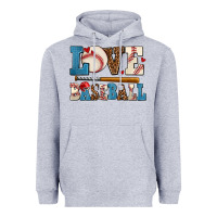 Heather Grey love baseball Heavyweight Hoodie - AdoDesignShop
