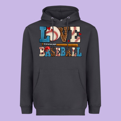 Love Baseball Heavyweight Hoodie Designed By Adodesignshop