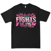 Black Nobody fights alone Cancer Awareness Premium Tee - HowdyJamesFarm