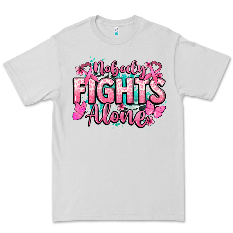 Nobody Fights Alone Cancer Awareness Premium Tee by HowdyJamesFarm | Teevron