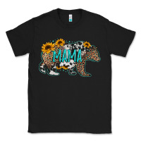 Black mama bear sunflowers leopard cowhide mother's day Classic Tee - Jasminsmagicworld