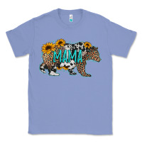 Colony Blue mama bear sunflowers leopard cowhide mother's day Classic Tee - Jasminsmagicworld