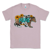 Lilac mama bear sunflowers leopard cowhide mother's day Classic Tee - Jasminsmagicworld