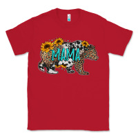 Red mama bear sunflowers leopard cowhide mother's day Classic Tee - Jasminsmagicworld