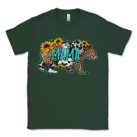 Sports Green mama bear sunflowers leopard cowhide mother's day Classic Tee - Jasminsmagicworld