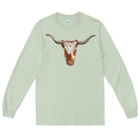 Matcha longhorn cow head Long Sleeve Tee - RanaPortraitStore