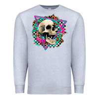 Heather Grey race skull Premium Sweatshirt - AdoDesignShop