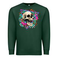 Sports Green race skull Premium Sweatshirt - AdoDesignShop