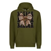 Army Green mama leopard Premium Hoodie - CowhideDigitalArt