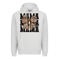 Dove Grey mama leopard Premium Hoodie - CowhideDigitalArt