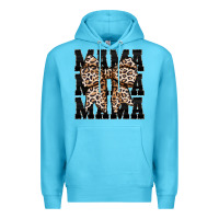 Ocean Blue mama leopard Premium Hoodie - CowhideDigitalArt