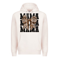 Pale Pink mama leopard Premium Hoodie - CowhideDigitalArt