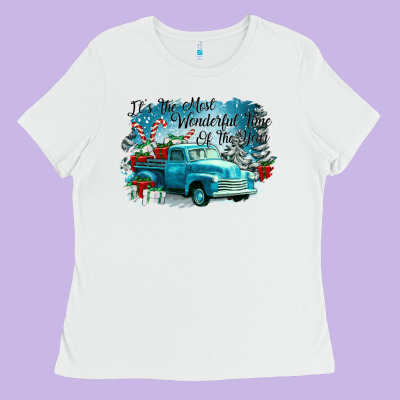 Its The Wonderful Time Of The Year Truck Ladies Tee Designed By Cowgirlartshop