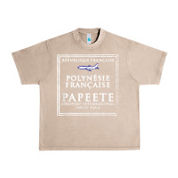 French Oak papeete tahiti passport stamp vacation travel t shirt Urban Heavy Tee - maiPhamDesign