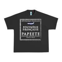 Pigment Black papeete tahiti passport stamp vacation travel t shirt Urban Heavy Tee - maiPhamDesign