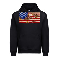 Black American flag leopard sunflower Urban Hoodie - JahusDesignShop