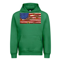 Emerald American flag leopard sunflower Urban Hoodie - JahusDesignShop