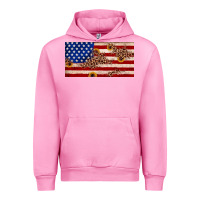 Fuchsia Pink American flag leopard sunflower Urban Hoodie - JahusDesignShop
