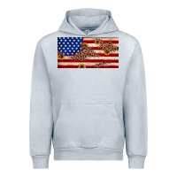 Heather Grey American flag leopard sunflower Urban Hoodie - JahusDesignShop