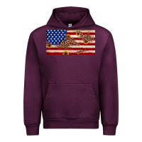 Mauve Wine American flag leopard sunflower Urban Hoodie - JahusDesignShop