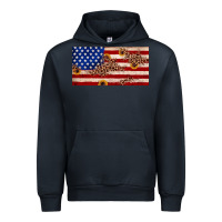 Navy American flag leopard sunflower Urban Hoodie - JahusDesignShop