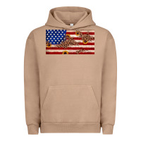 Pigment Burro American flag leopard sunflower Urban Hoodie - JahusDesignShop