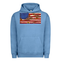 Pigment Pebble Blue American flag leopard sunflower Urban Hoodie - JahusDesignShop