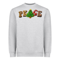 Heather Grey christmas peace Heavyweight Sweatshirt - BarkalooDesign