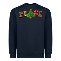 Navy christmas peace Heavyweight Sweatshirt - BarkalooDesign