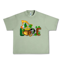 Oil Green St. Patrick's Love and golds Urban Heavy Tee - OliviaCreatesArt
