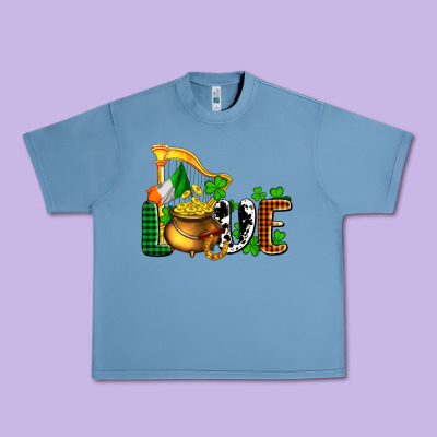 St. Patrick's Love And Golds Urban Heavy Tee Designed By Oliviacreatesart