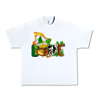 White St. Patrick's Love and golds Urban Heavy Tee - OliviaCreatesArt
