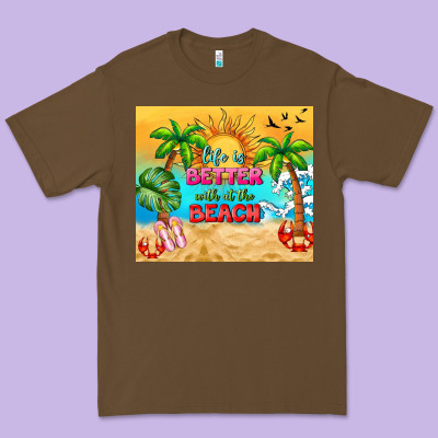 Life Is Better With At The Beach Premium Tee Designed By Tumblerdesignbyshophia