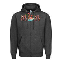 Charcoal Heather mom flamingo Zipper Hoodie - BarkalooDesign