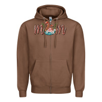 Chestnut mom flamingo Zipper Hoodie - BarkalooDesign