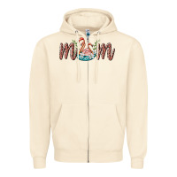Sandshell mom flamingo Zipper Hoodie - BarkalooDesign