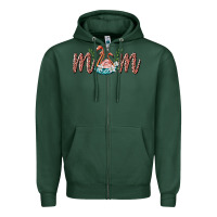 Sports Green mom flamingo Zipper Hoodie - BarkalooDesign