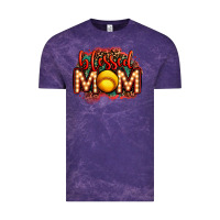Cloud Purple blessed softball mom lightbulb letters Vintage Tee - OliviaCreatesArt