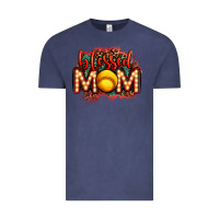 Vintage Denim blessed softball mom lightbulb letters Vintage Tee - OliviaCreatesArt