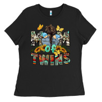 Black mom of twins boys mother's day Ladies Tee - CowGirlArtShop