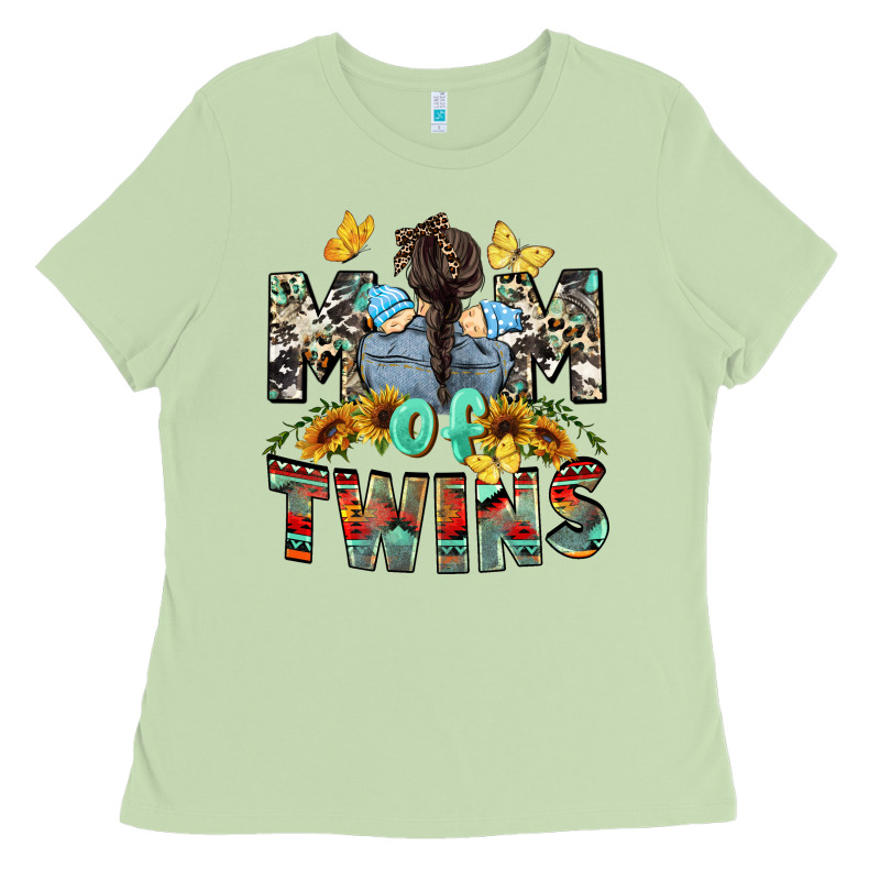 Mom Of Twins Boys Mother's Day Ladies Tee by CowGirlArtShop | Teevron
