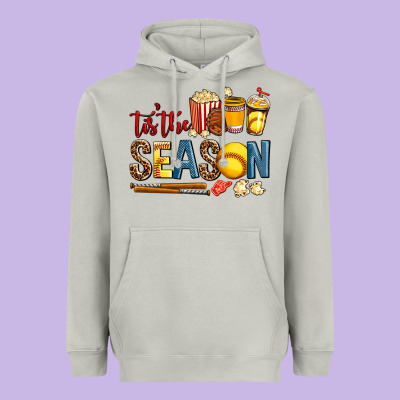 Tis The Season Softball Heavyweight Hoodie Designed By Adodesignshop